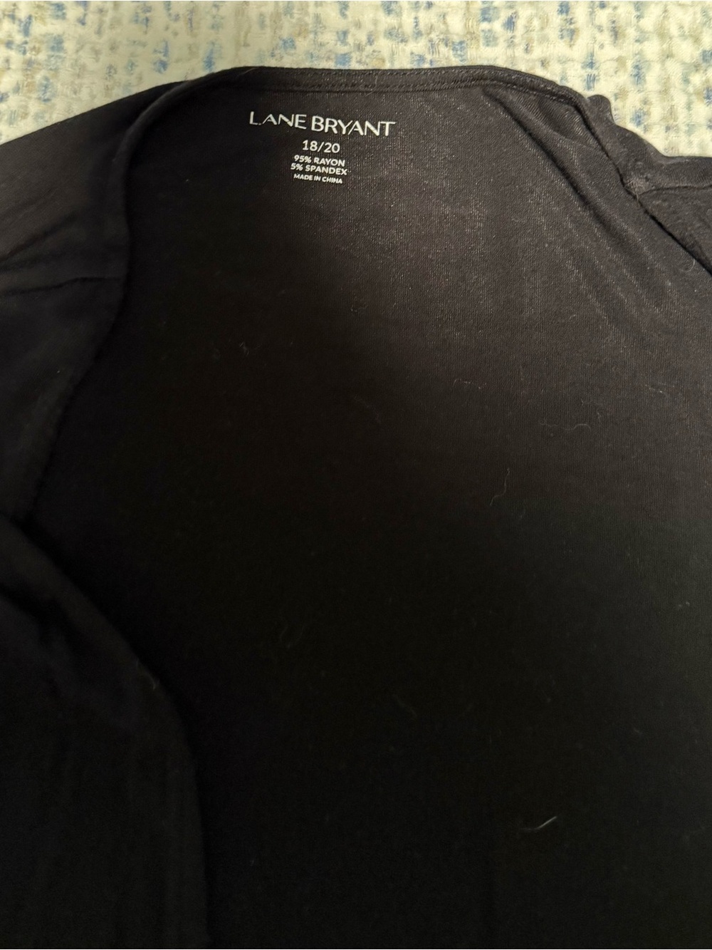 Lane Bryant Black Stretch Crew Top